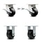 Service Caster 4 Inch Kingpinless Phenolic Wheel Caster Swivel Locks 2 Rigid SCC, 2PK SCC-KP30S420-PHR-BSL-2-R-2 - alternate 3
